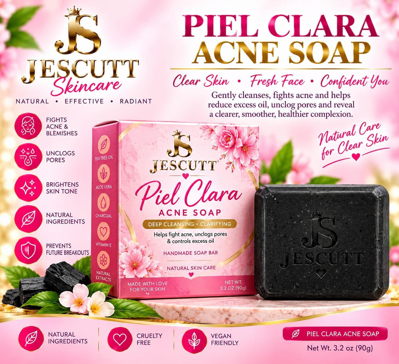 JESCUTT Piel Clara Acne Soap