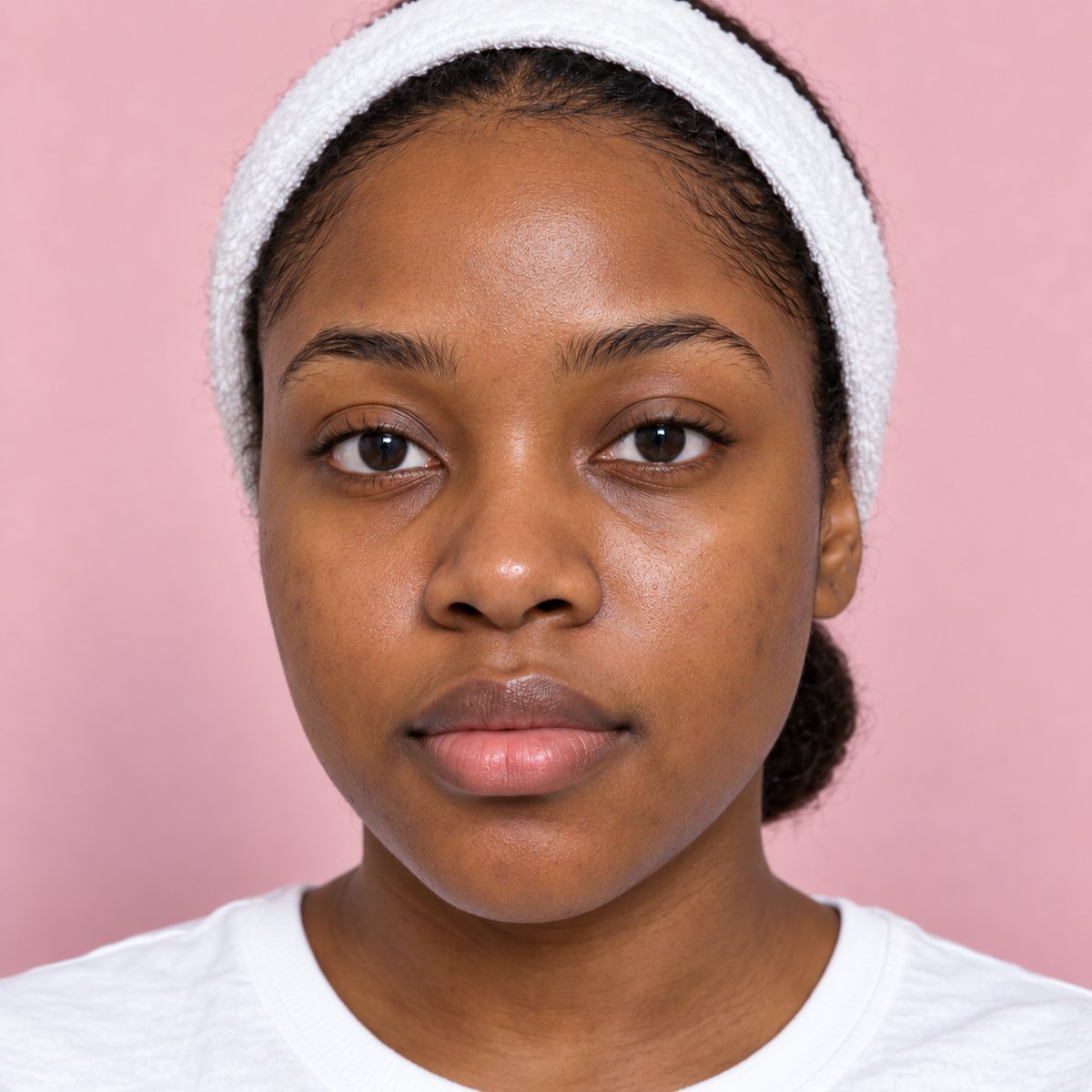 The same skin after, clearer and more even