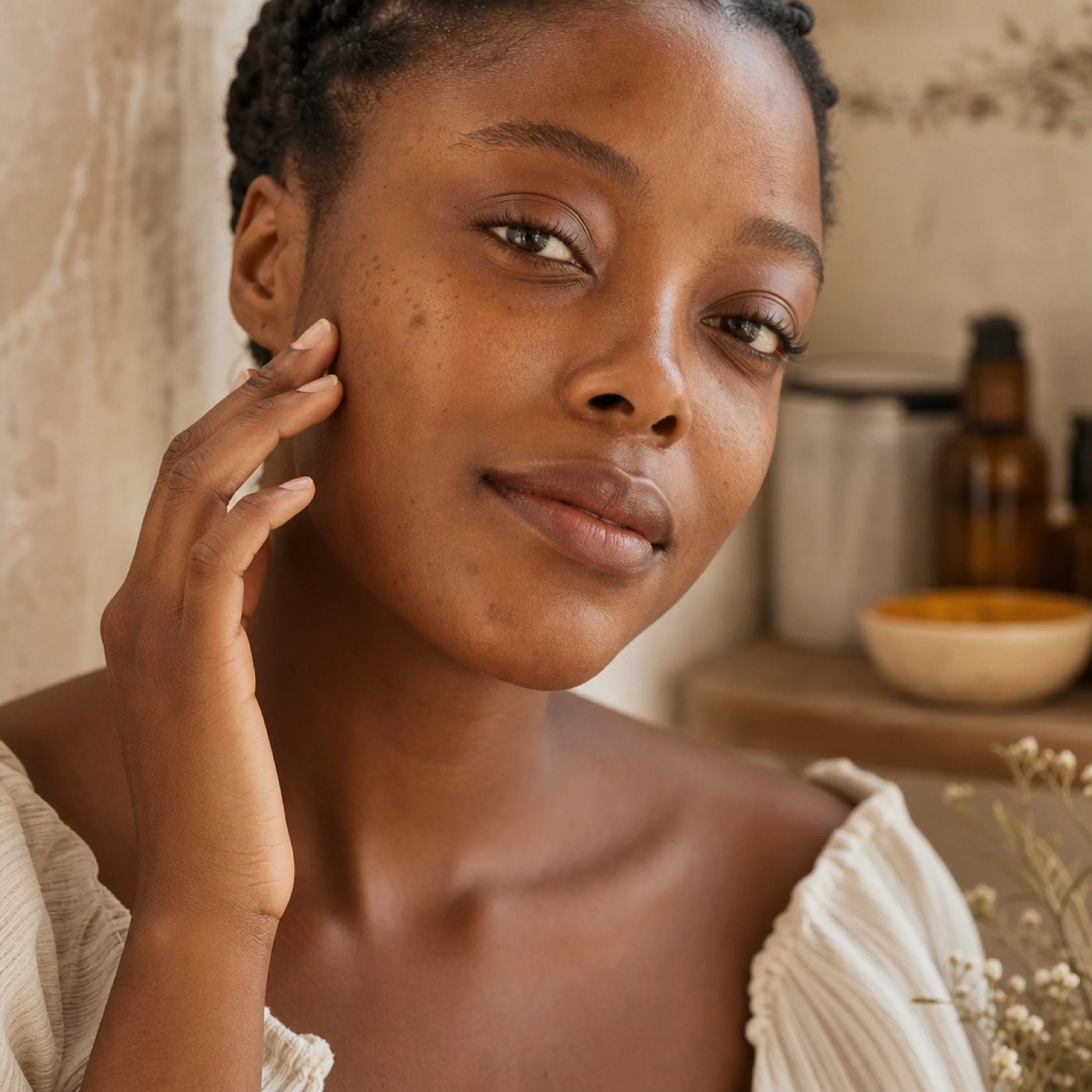 Woman with a natural, healthy glow